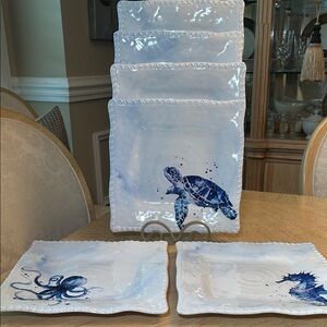 Secret Celebrity Sealife Melamine Dinner Plates (6)